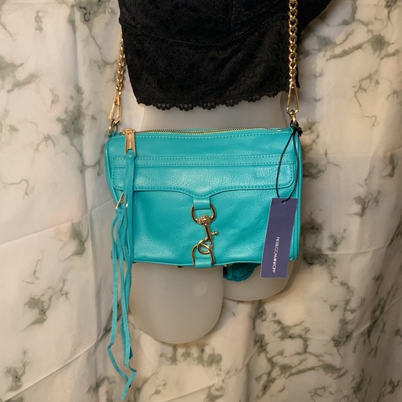 🎒 NWT Mini Mac Sea Green Rebecca Minkoff - Picture 10 of 15